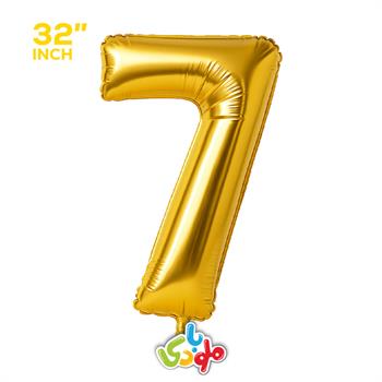 بادکنک فویلی عدد 7 طلایی ۳۲ اینچ