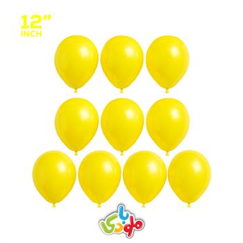 بادکنک لاتکس 12 اینچ زرد 10عددی
