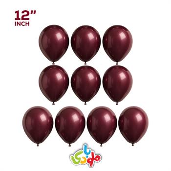 بادکنک لاتکس 12 اینچ زرشکی 10عددی