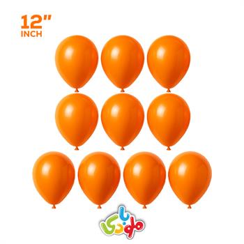 بادکنک لاتکس 12 اینچ نارنجی 10 عددی